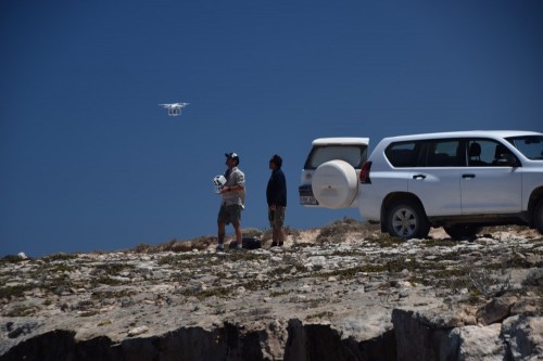 Figure 2: Recovering the drone (image: Russell Bradford).