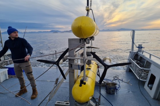 Autonomous Underwater Vehicle (AUV) &quot;Sirius&quot; ready for deployment.&nbsp;