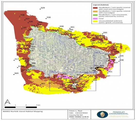 Norfolk Island Marine Park habitat map